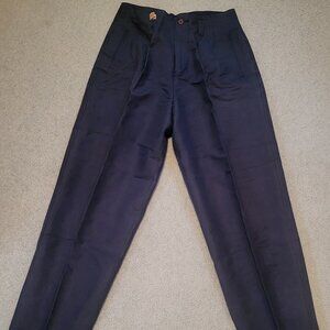 Navy blue david n pleated trouser